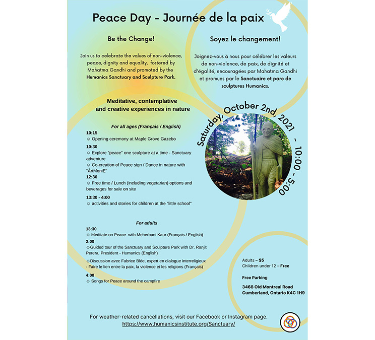 October 2 – Peace Day – Cancelled